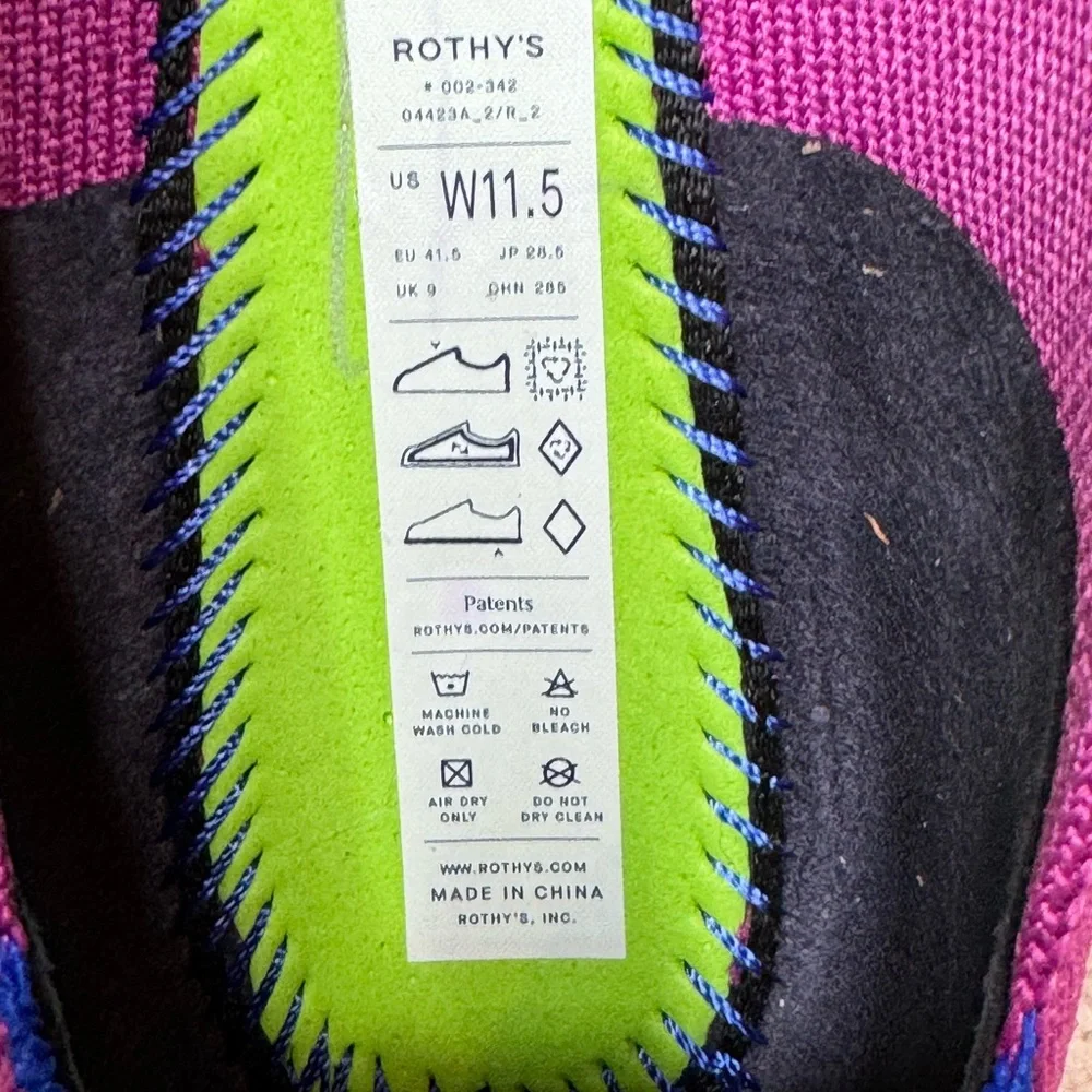 Rothy’s The Point Wild Orchid Ballet Flats 11.5 Slip-On Comfort NWOB - Picture 7 of 10